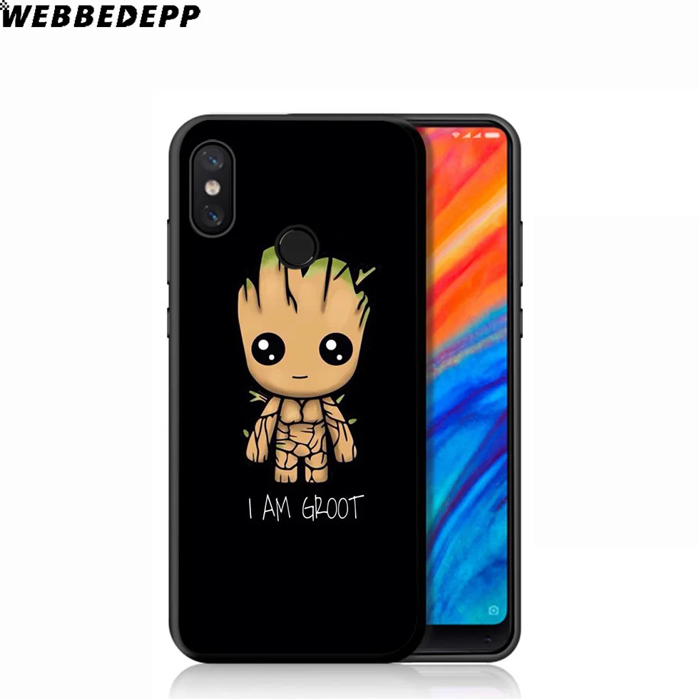 WEBBEDEPP Guardians for Galaxy Groot Soft Case Xiaomi Mi 9T 9 8 SE 6 A1 A2 A3 Lite MiA1 MiA2 MiA3 F1 MAX 3 Mi8 CC9E CC9 |