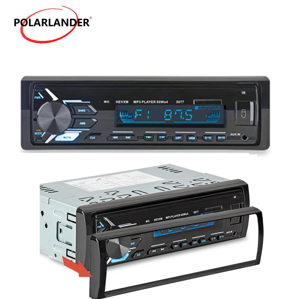 

Car audio Autoradio Car Radio Car Stereo In-dash Player Bluetooth 1 Din FM Aux Input Receiver 12V SD USB MP3 MMC WMA 3077