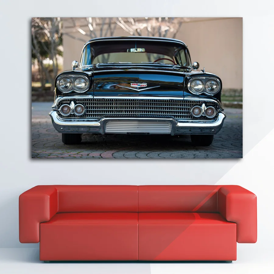 Настенные художественные плакаты Chevy Bel Air Impala старые винтажные Ретро автомобили