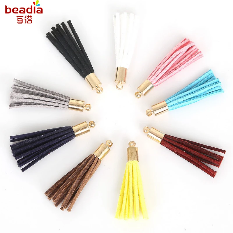 10 шт. замшевые Подвески с кисточками 35 мм|tassel charm|suede tasselleather tassel |