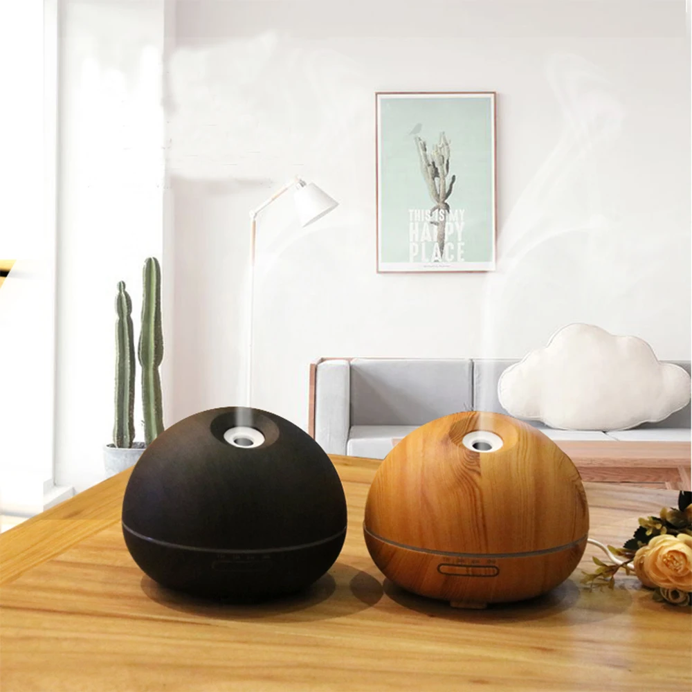 

New Design Electric Ultrasonic Aroma Diffuser Air Humidifier 300ml Wood Grain Aromatherapy Humidifier Air Purifier Mist Maker