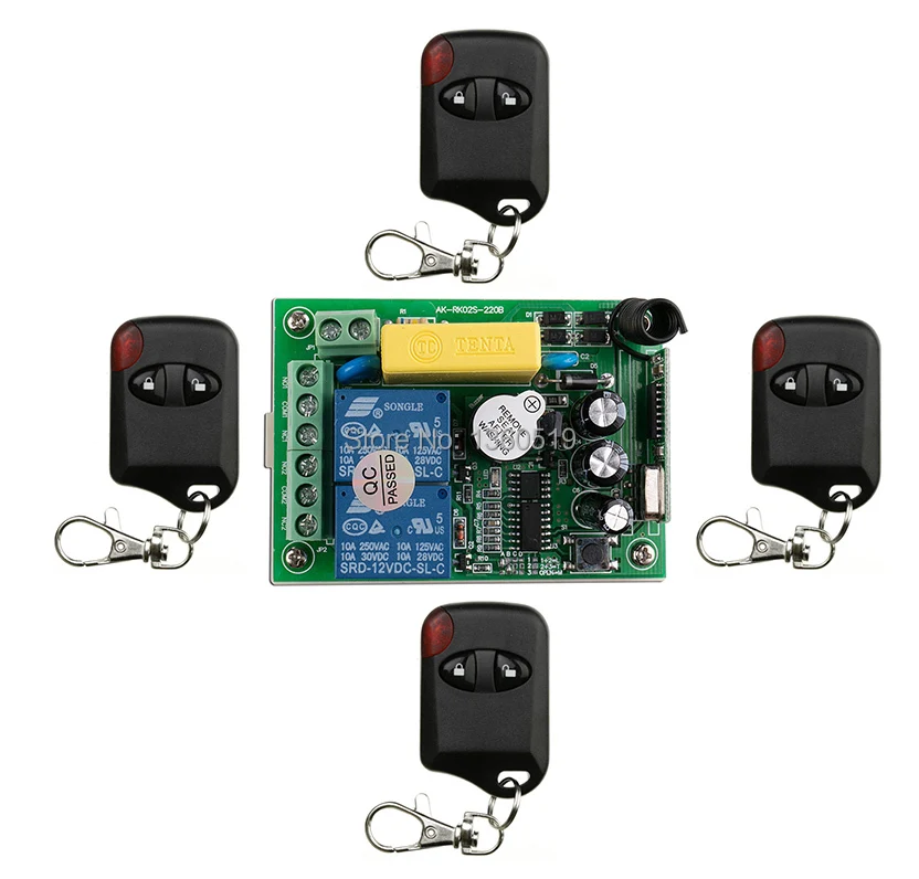 Лидер продаж новейший AC220V 2CH 10A пульт дистанционного управления переключатель