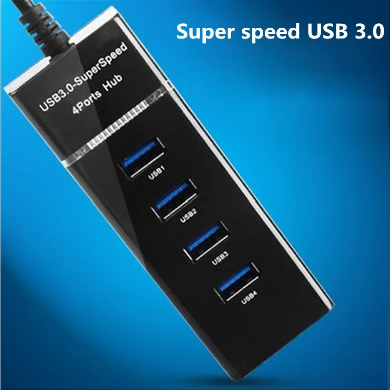 Сверхскоростной портативный концентратор с 4 портами USB 3 0 для ноутбука разъемы