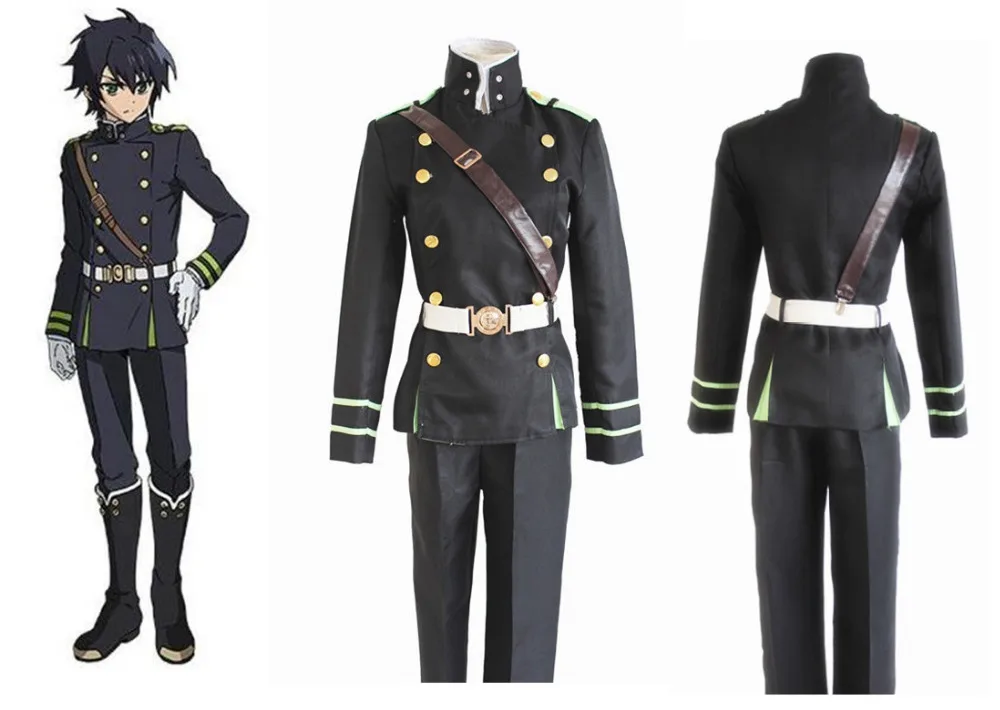 Костюм для косплея Shinoa Hiragi Seraph of the End костюм в стиле милитари + трек|seraph end|military