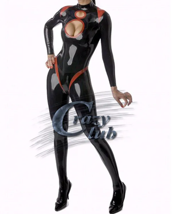Сексуальные женские сексуальные фетиш-костюмы Crazy Club на заказ черные латексные