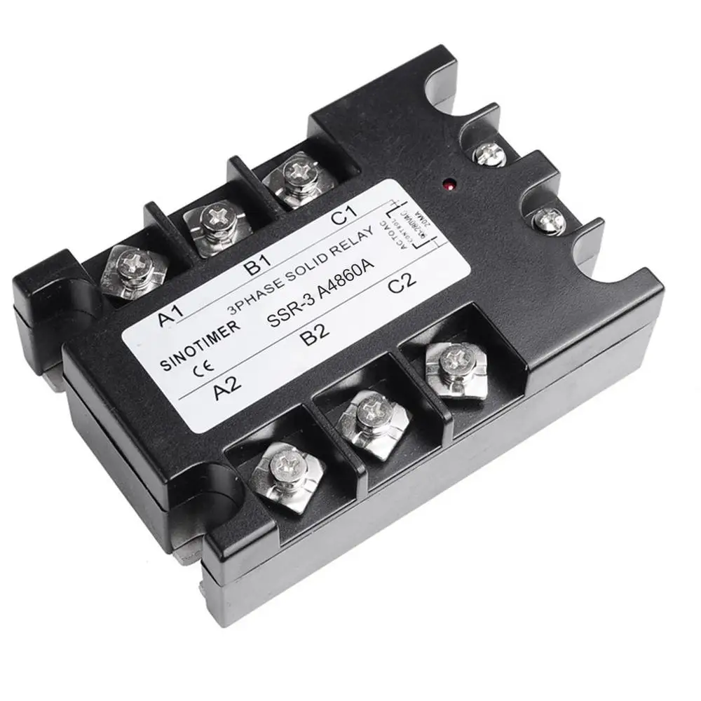 Твердотельное реле AC SSR 3A4810A 25A 40A 60A 80A 100A 90 280VAC до 30 480VAC Трехфазная нагрузка для