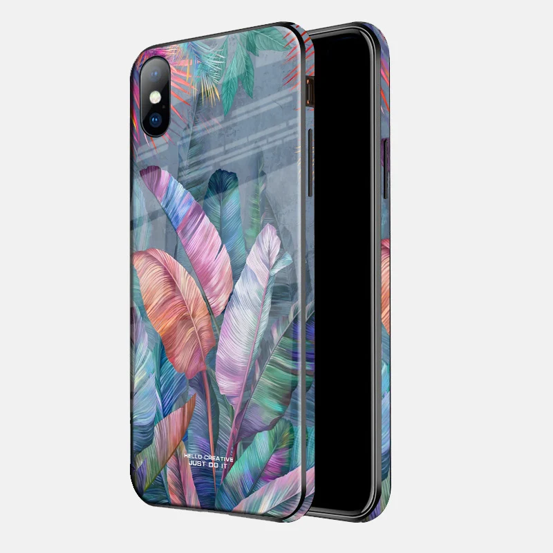 KAVA новый роскошный красивый стеклянный материал чехол для iPhone X 10 XR XS MAX 6 S 7 8 plus