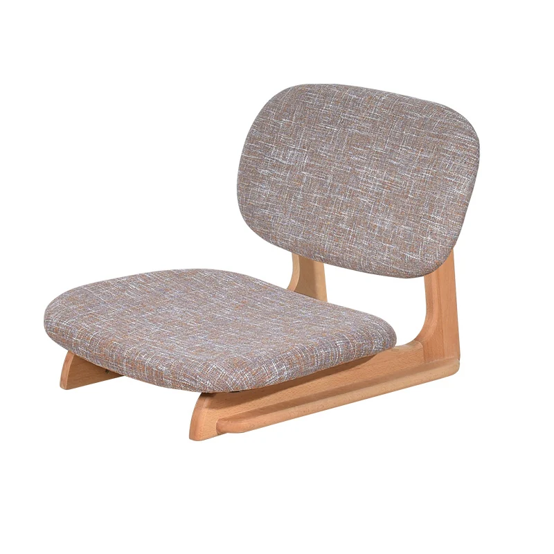 Silla Tatami Zaisu japonesa de lujo y resistente, asiento de suelo con soporte trasero para sala de estar, muebles de meditación, sin patas