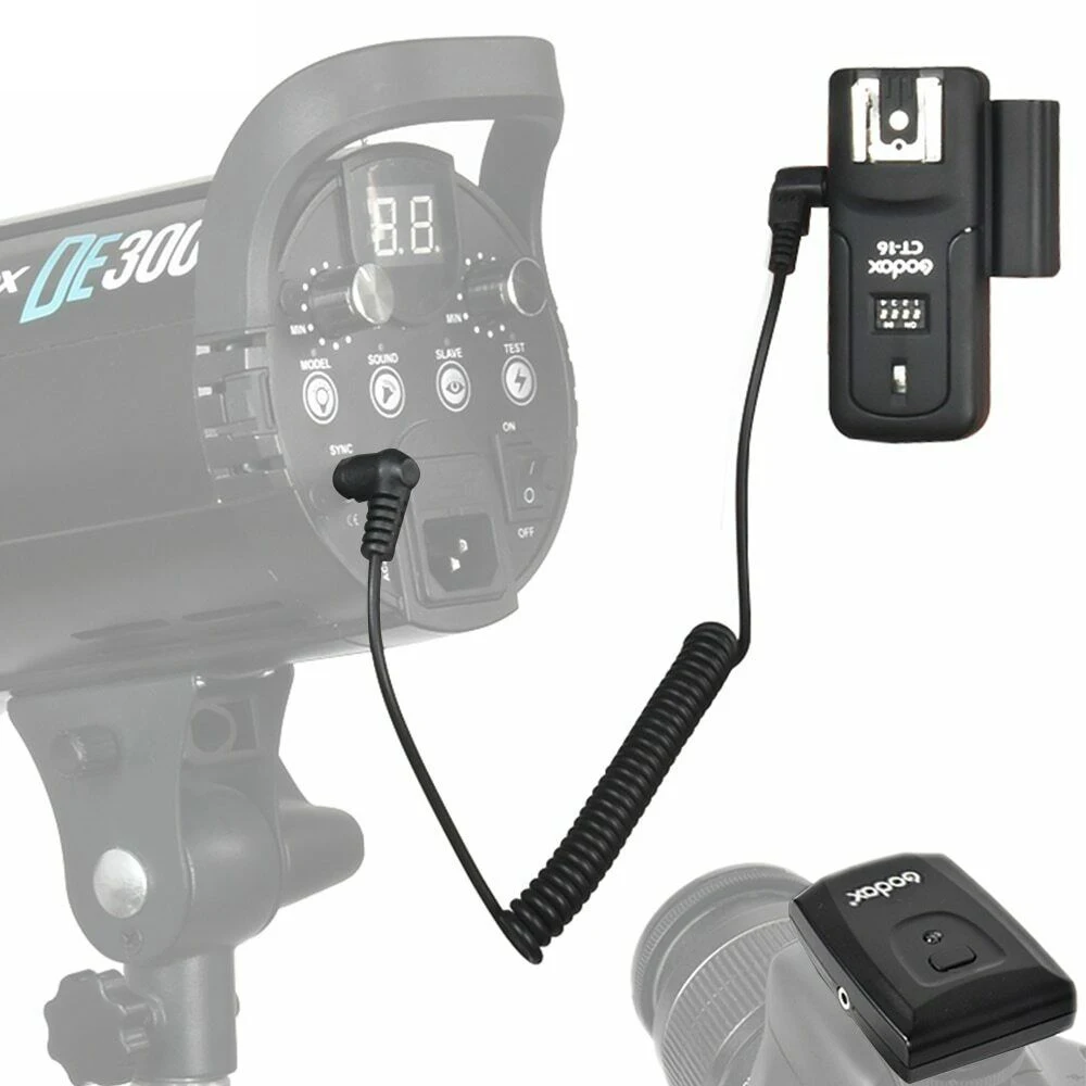 Godox CT-16 16 Channels Wireless Radio Flash Trigger Transmitter + Receiver Set for Canon Nikon Pentax Studio | Электроника