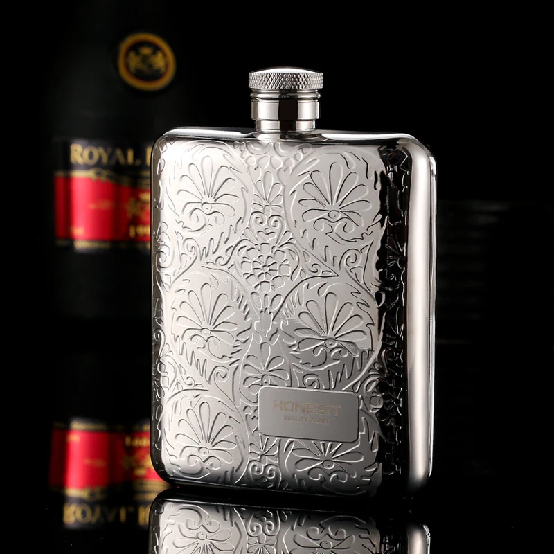Honest 6 унций Портативный Роскошный фляга из нержавеющей стали Колба виски ликер