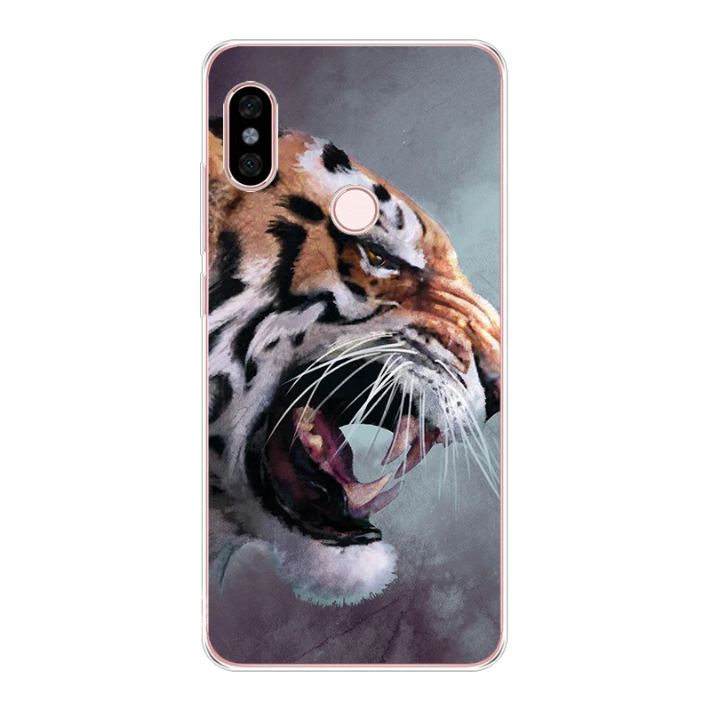 Модный чехол из ТПУ с изображением Пантеры и Тигра леопарда для телефона redmi4A 4X 5 5a