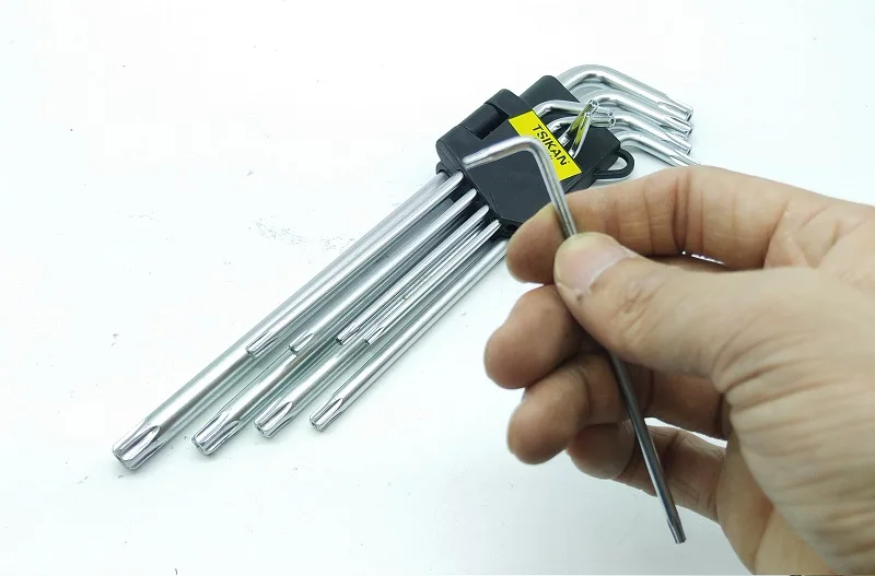 New 9pcs/set T10-T50 Elongated type L Security Torx Screwdriver Bit tools | Инструменты