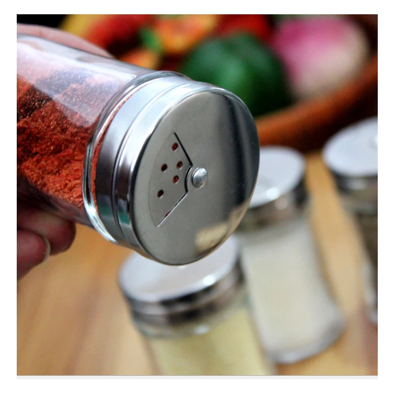 8 шт набор стеклянная приправа коробка cruet и полка банка еды кухонные инструменты