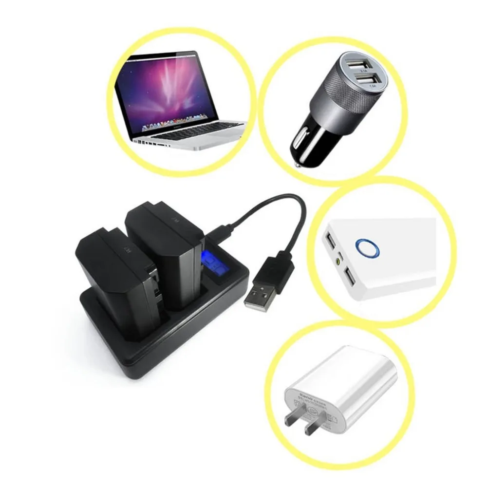 LP E6 сменная батарея умный светодиодный двойной USB зарядное устройство для Canon E6/LP