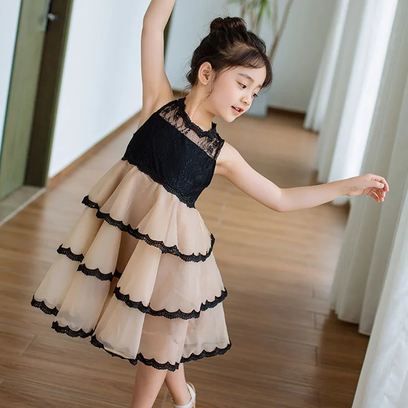 Платье детское летнее без рукавов с кружевом RT395 | Детская одежда и обувь