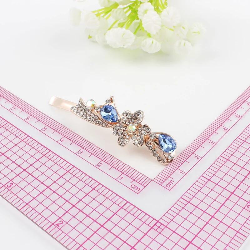 Цветочные циркониевые корейские модные аксессуары для волос шпилька Шпилька