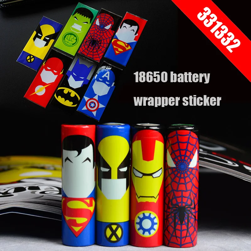 Оригинальный 331332 Protector кожи 18650 батареи защищены wrapper Super Hero Wrap стикер для