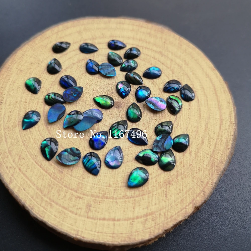 100 шт/партия 5x7 мм натуральный каплевидный кабошон Abalone перламутровый корпус для ювелирных изделий Груша& капля кабошон инкубатор жемчужная раковина