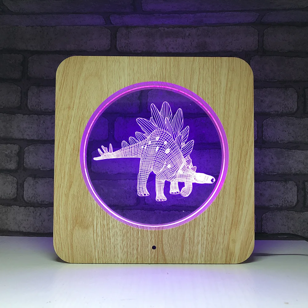 Фото Creative led desk lamp bedroom decoration touch 7 color wood grain 3D night light holiday gift dinosaur 1 Освещение Creative led desk lamp bedroom decoration touch 7 color wood grain 3D night light holiday gift dinosaur 1 Освещение