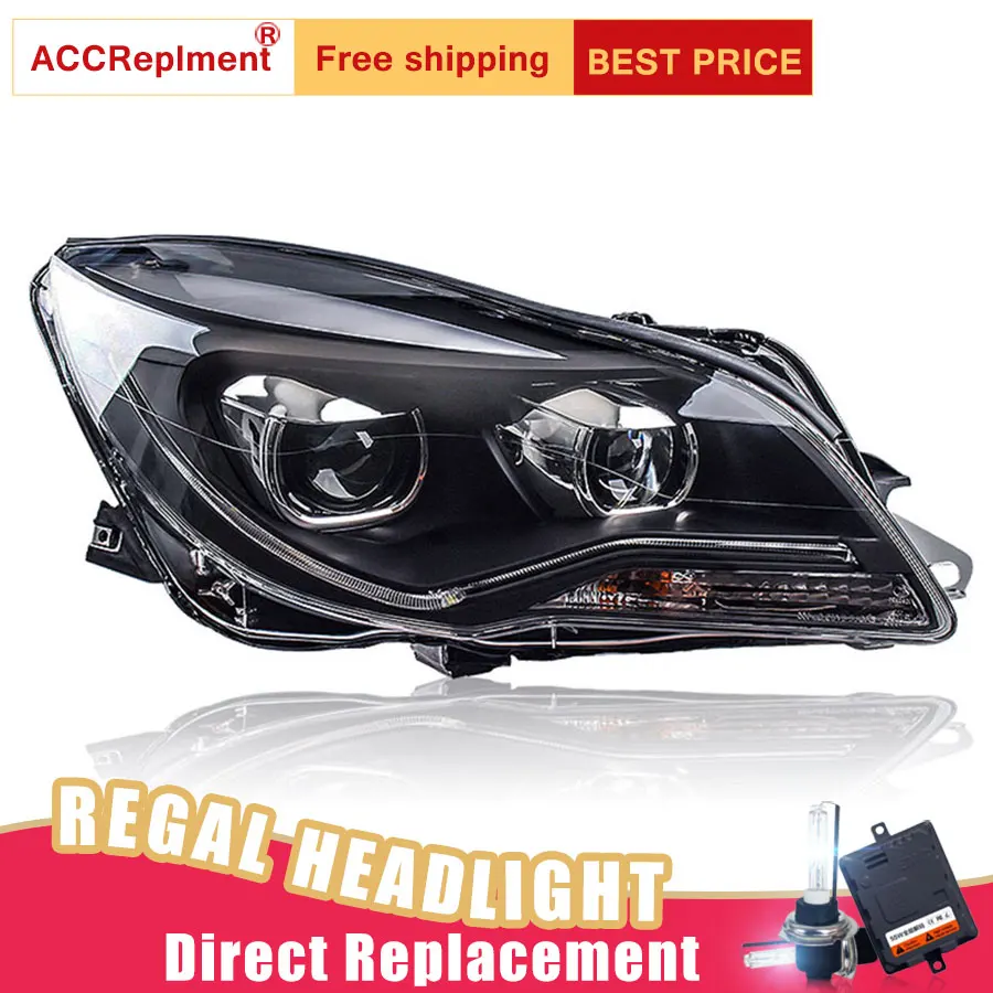 

2Pcs LED Headlights For Buick regal 2014-2016 led car lights Angel eyes xenon HID KIT Fog lights LED Daytime Running Lights