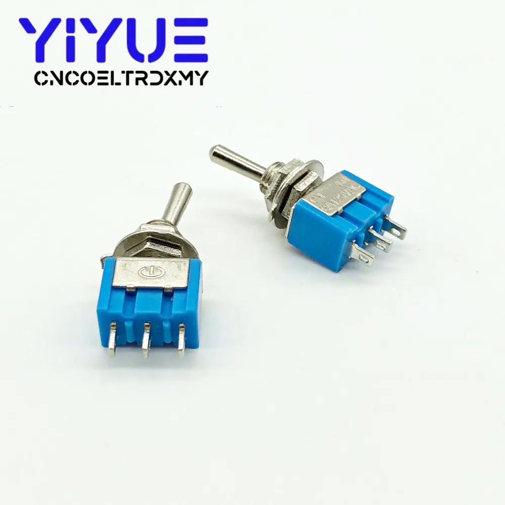 5 шт./лот миниатюрный тумблер MTS 102 SPDT 6A 125VAC/3A 250VAC Мини рычаг переключателя 3 Pin