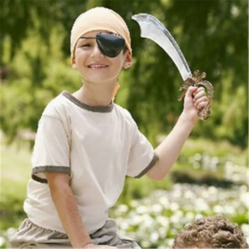 Высококачественная пластиковая Пиратская повязка на глаз маскарадный пират