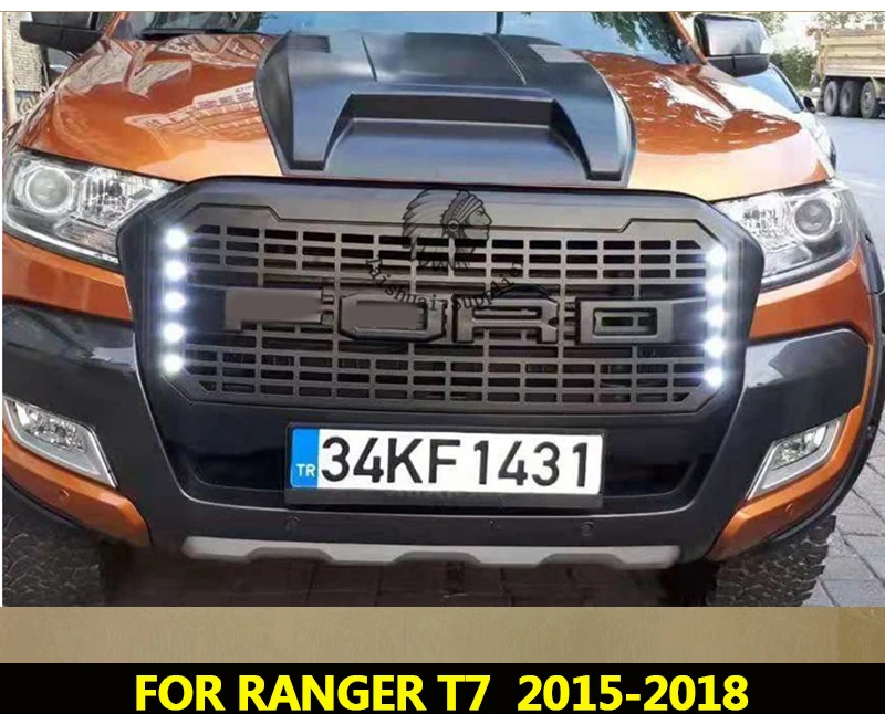 Гонки Грили решетка черный гриль планки для Ranger wildtrak T7 txl пикап