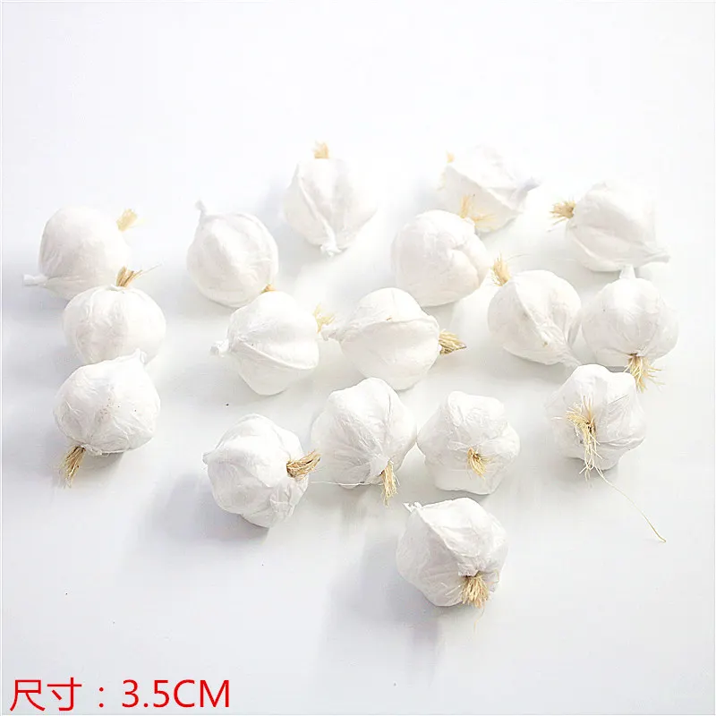 Garlic white 10 шт. искусственный узор для моделирования, Декорации для фотосъемки, рождественские декорации для фотографий - Цвет: Garlic white