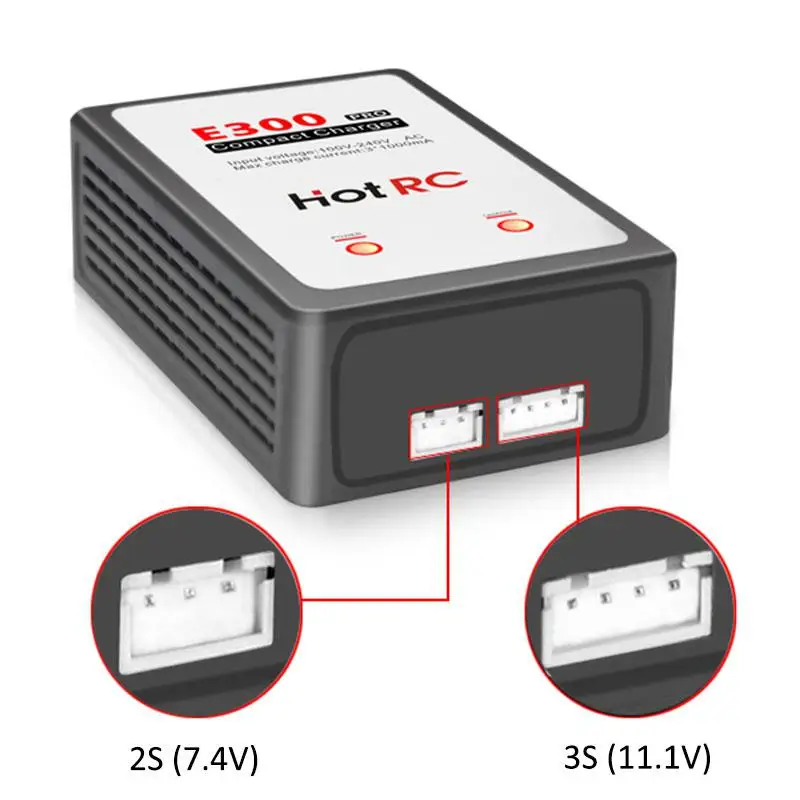 LeadingStar HOTRC E300 AC 7 4 v 11 1 зарядное устройство для 2 3S Lipo батарея|Детали и аксессуары| |