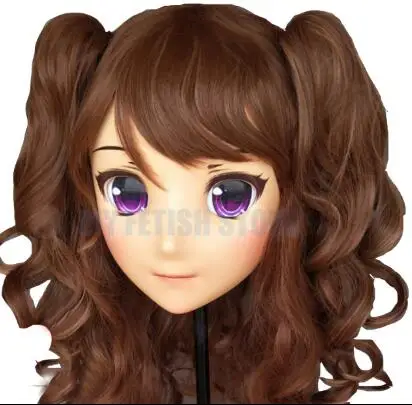 Standard makeup Lanmei-05) японское аниме кигуруми маски косплей Кигуруми мультипликационный персонаж ролевые игры половина головы кукла Лолита маска с глазами и париком - Цвет: Standard makeup