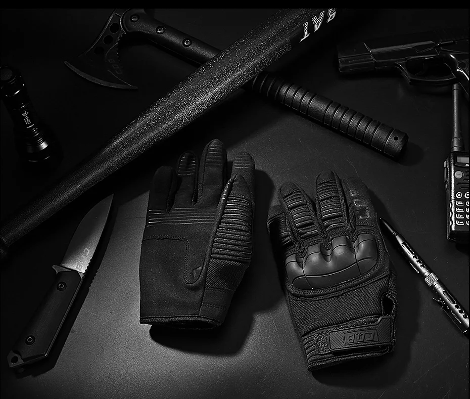 Тактические перчатки военные армейские Пейнтбольные стрельба, страйкбол боевые противоскользящие резиновые перчатки