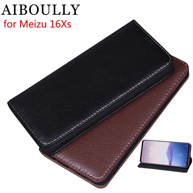 Чехол AIBOULLY для Meizu 16Xs мягкий силиконовый кожаный чехол-книжка Оригинальный чехол