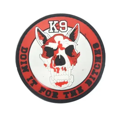 12 Вышивка/ПВХ бульдог овчарка K9 патч спасательный военный тактический боевой патчи MGS эмблема аппликации вышитые значки - Цвет: 12