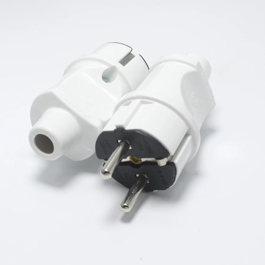 1 шт. 16 А 250 В AC DE EU DIN круглый 2-контактный разъем шнура питания Электрический