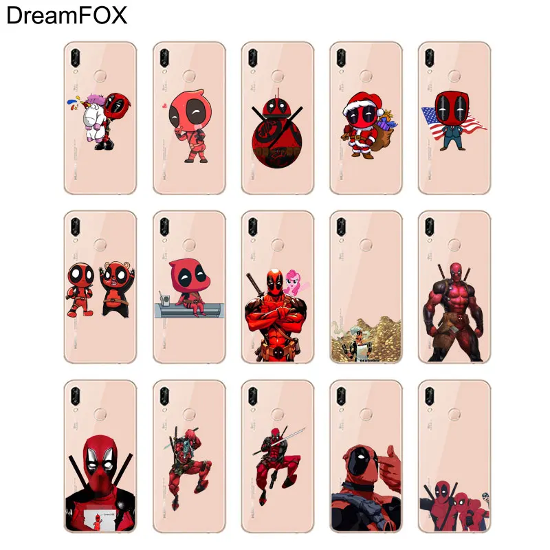 DREAMFOX L520 Дэдпул Мягкий ТПУ силиконовый чехол для huawei Honor 6A 6C 7X9 10 P20 P30 Lite Pro P Smart |
