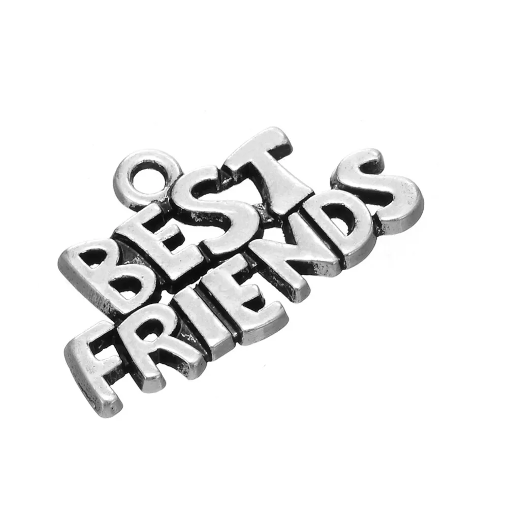 EUEAVAN 20 шт./лот посеребренные с надписью Best Friends самодельные Украшения Аксессуары