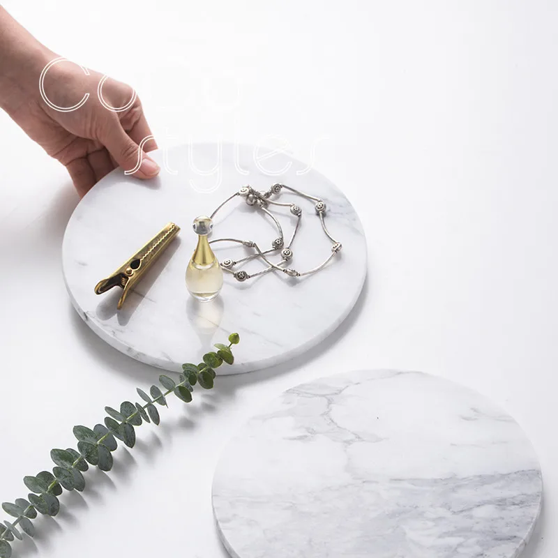 Cocostyles Красивый Мраморный поднос в скандинавском стиле для украшения дома|Лотки