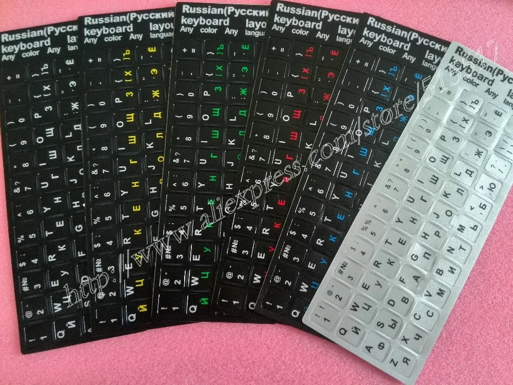 Free Shipping 6pcs/lot Various Russian keypad stickers Rus letters Keyboard labels | Компьютеры и офис