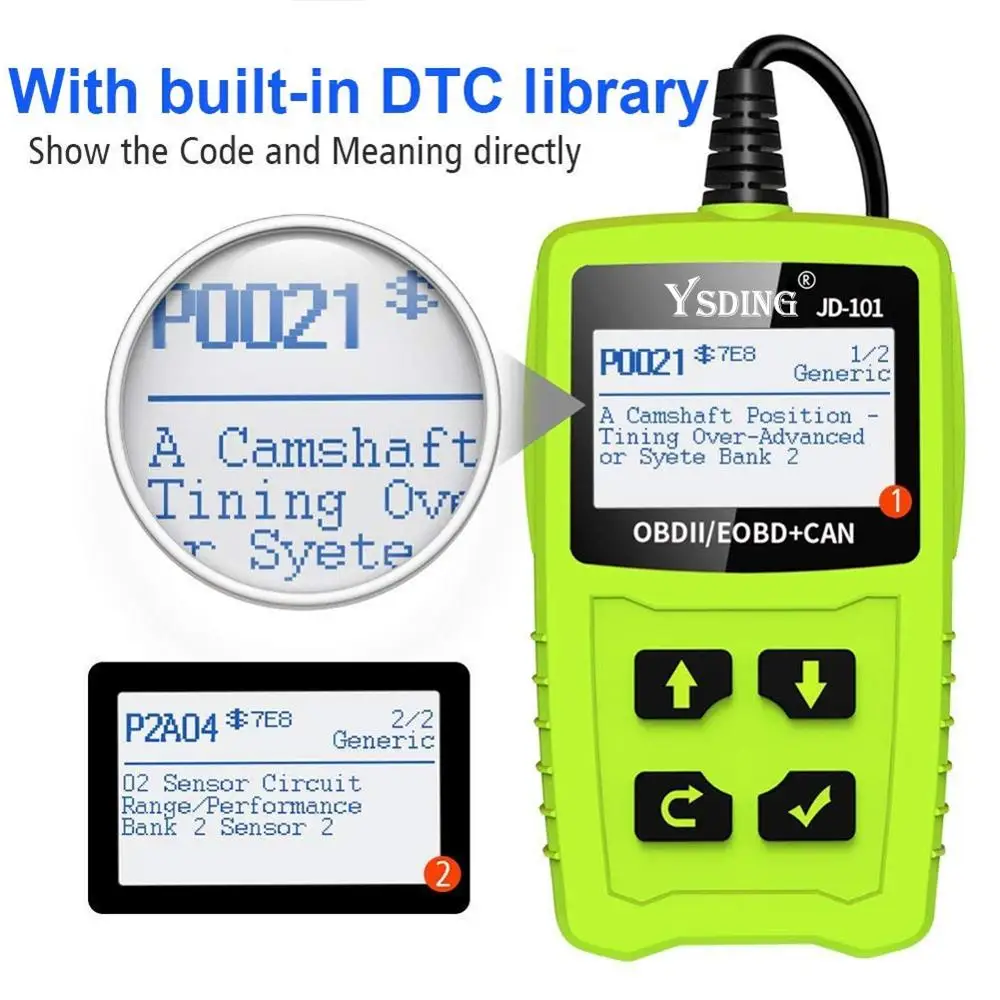YSDING 101 OBD2 автомобильный сканер OBD Автомобильный диагностический инструмент на
