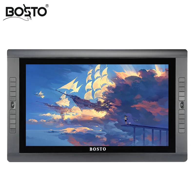 BOSTO Artista KINGTEE 22HDX графика Tablet рисовать с батареей-бесплатная рисунок пером