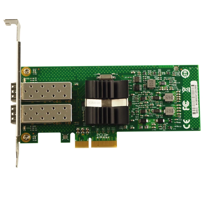 Двухпортовый SFP волоконный гигабитный Ethernet адаптер сервера NIC E1G42EF 1000 Мбит/с LC|gigabit