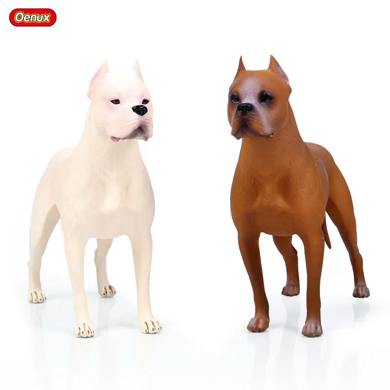 2pcs Oenux, новинка, большая собака, животное, моделирование, бультерьер, Ротвейлер, корги, Шиба, Ину, хулиган, фигурки для собак, ПВХ, милые игрушки для домашних животных - Цвет: 2pcs