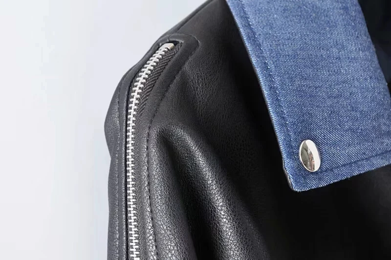 Aelegantmis New Pu Leather Jacket Women Fashion Loose Faux Leather Biker Jacket Black Soft Jacket Ladies Zipper Basic Coat