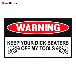 Three Ratels TRL046# 15x9см Держите отбивные с моих инструментов полноцветные наклейки на авто автотовары из ПВХ наклейки на автомобиль для авто