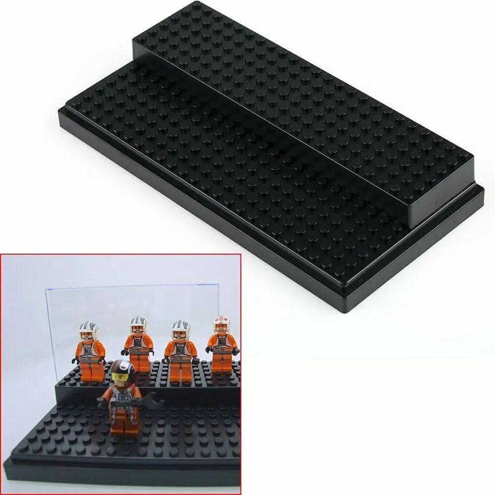 Новый 2 шаг черный дисплей коробка для Legoe Minifigure Figure Build Toy Штабелируемый чехол |