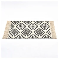 vintage rug persian style woven mat bathroom living room carpet geometric handmade bohemian carpet striped print pad
