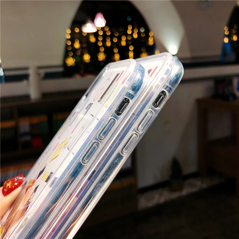 Case For iPhone 11 11Pro Max Xs Xr 7 8 Plus 6 6s 6Plus Plastic Quicksand Cover Dynamic liquid Capa ipone Coque Capinha ip |