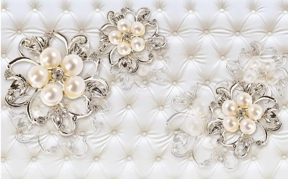 Пользовательские фотообои 3d красивые обои в европейском стиле с жемчужинами и