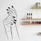 Элегантная ручная маникюрная виниловая наклейка ручная наклейка для салона красоты косметические обои для ногтей для бара студии F919