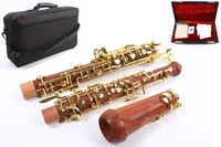 yinfente professional rosewood oboe c key left f resonance golden plated key